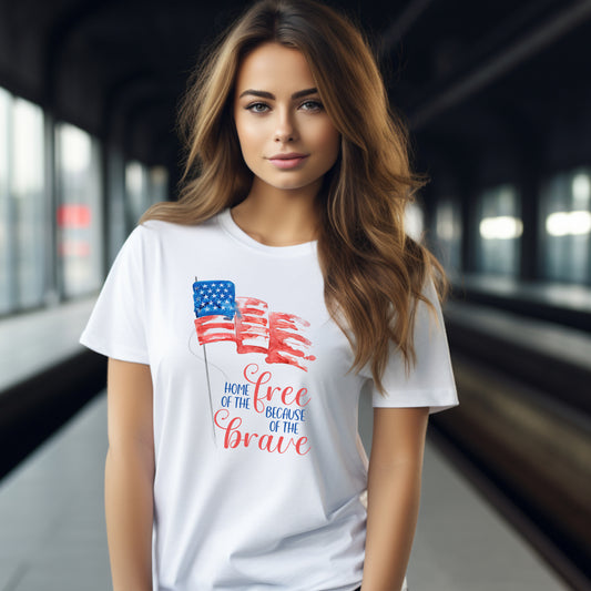 home of the free patriotic t-shirt for women, women's patriotic election vote t-shirt